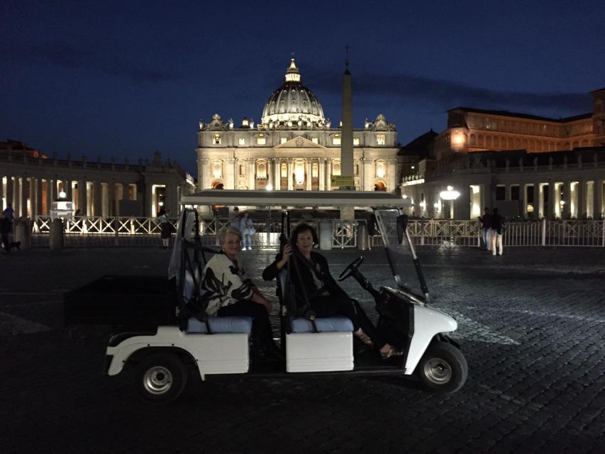 Rome: 2-Hour Golf Cart Sightseeing Tour at Night - Hotel Pickup and the First Views: Getting Oriented Fast