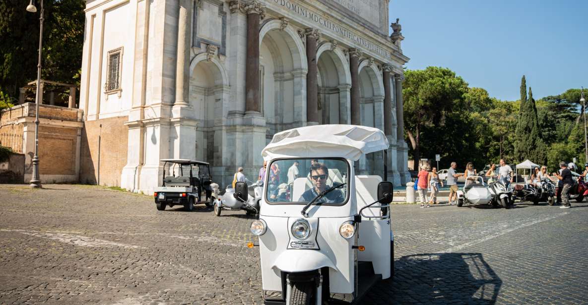 Rome: 2-Hour Vip Tuk-tuk tour with Hotel Pickup and Prosecco - Fontana dell’Acqua Paola: The Aperitif Break With a Wow View