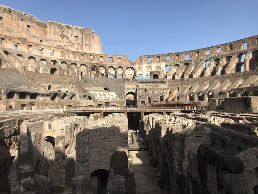 Rome: Arena of Colosseum, Roman Forum and Palatine Hill - Entering the Colosseum arena floor (and what you do see)