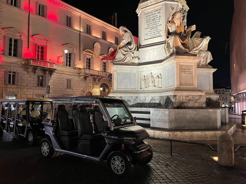 Rome by Night Private Golf Cart Tour - Church of Sant’Ignazio di Loyola and the Spanish Steps: the walk-and-look rhythm