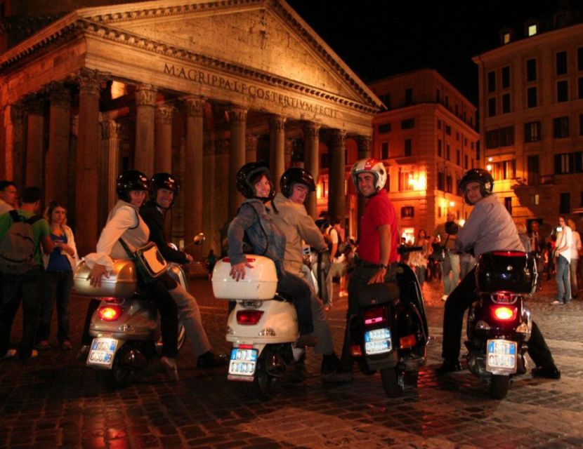 Rome by Night Vespa Tour With Driver/Private Guide - Key points before you go