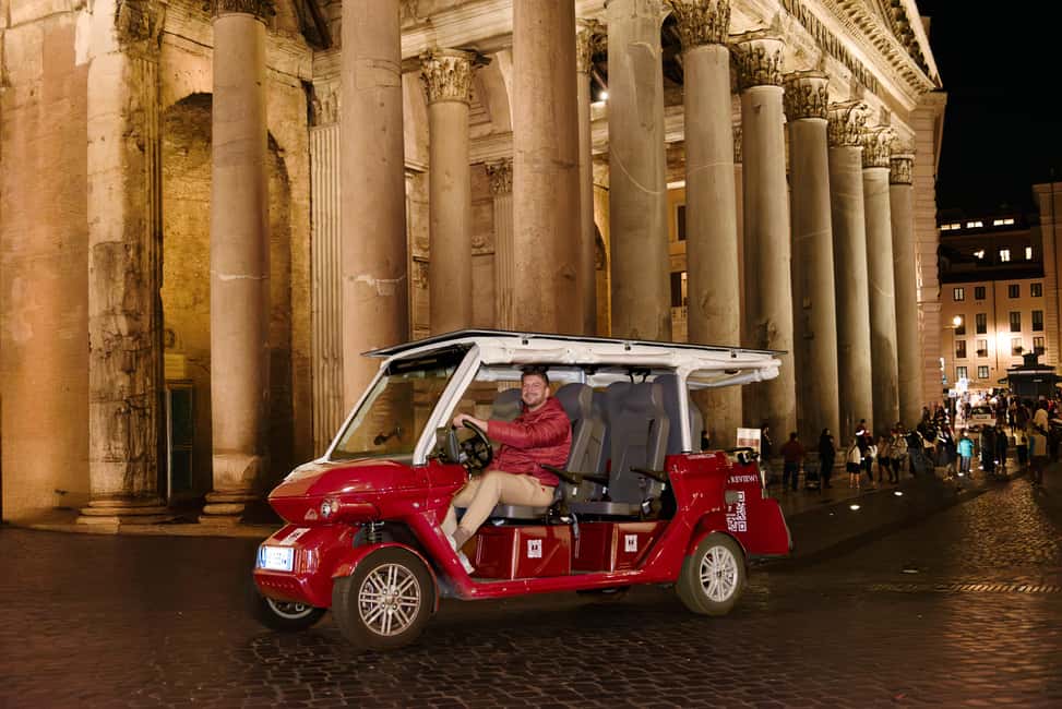 Rome: City Golf Cart at Night Tour - The Electric Golf Cart: Comfortable Seats, Smooth Getting Around
