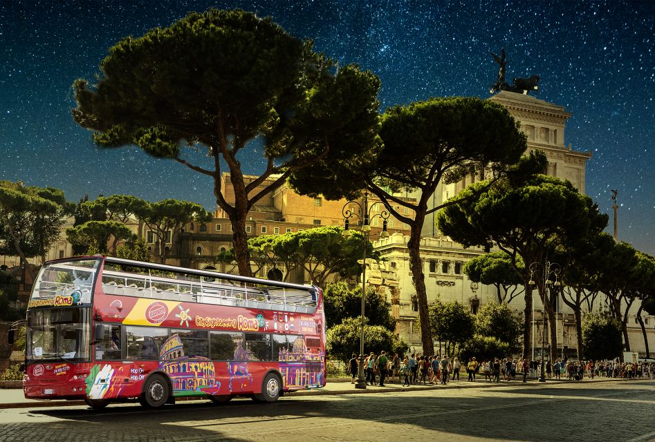 Rome: City Highlights Open-Top Bus Night Tour - The Recorded 8-Language Audio and App: How to Hear It Without Stress