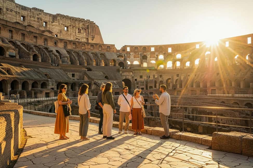 Rome: Colosseum Arena Twilight Tour & Imperial Forum Visit - The walk outside: Via dei Fori Imperiali and the Imperial Forum area