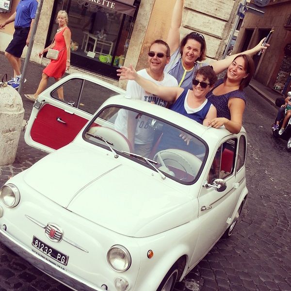 Rome Driving Tour By Vintage Fiat 500 - Entering Rome from the driver’s seat near the Colosseum