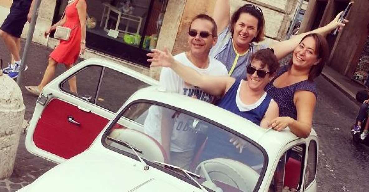 Rome Driving Tour By Vintage Fiat 500 - The first photo stops: Colosseum area, Arch of Constantine, Circus Maximus