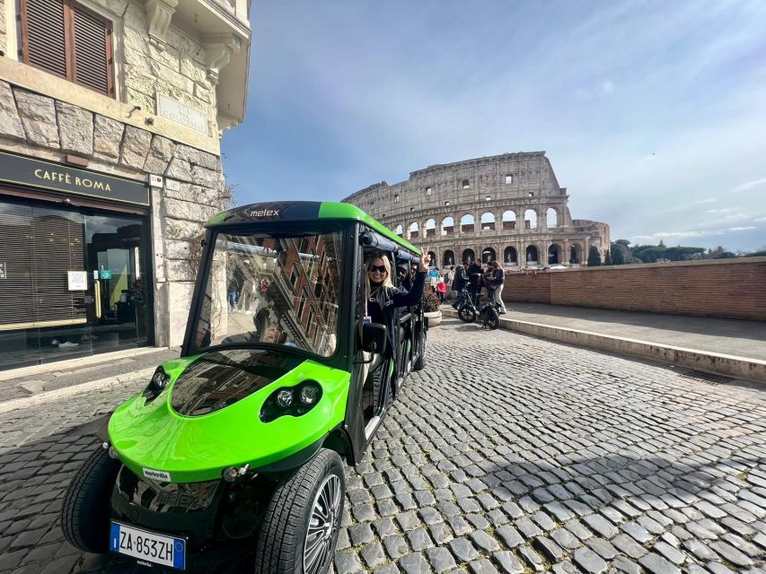 Rome: Golf Cart Tour with Artisanal Gelato Tasting - Colosseum first: the best kind of orientation